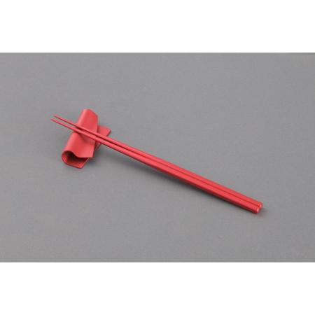 ＜irogami＞箸 箸置きセット ローズレッド