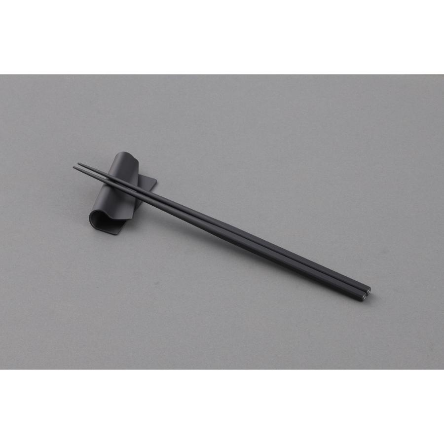 ＜irogami＞箸 箸置きセット マットブラック