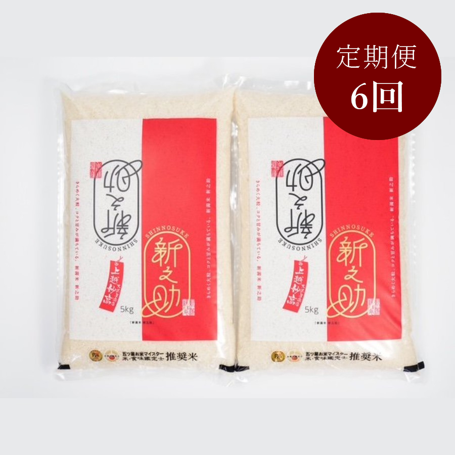 新潟県上越市産新之助5kg×2 定期便6回