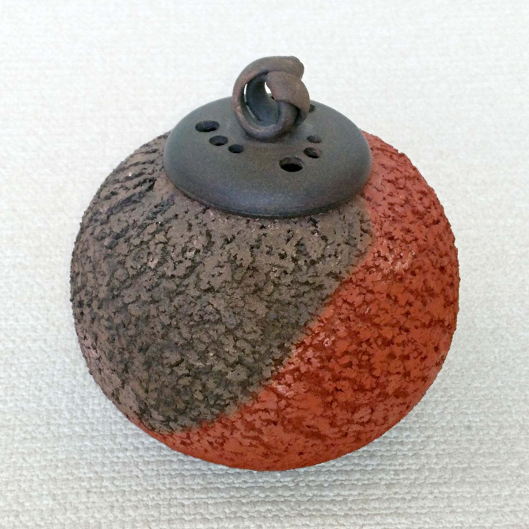 五代伊藤赤水作 無名異窯変香炉