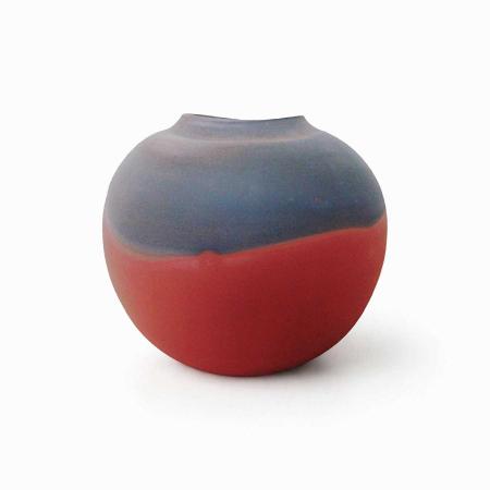 ＜伊藤赤水＞五代赤水　無名異窯変壺