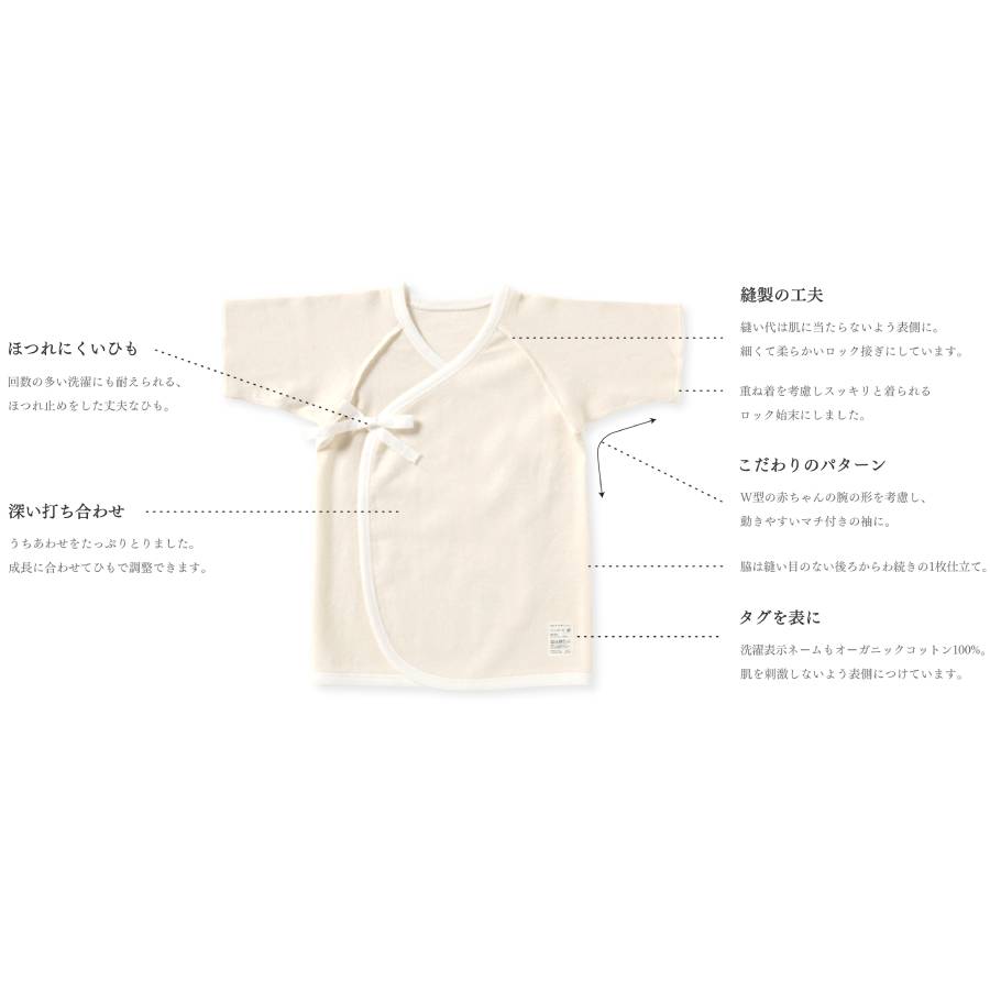 ＜プリスティン＞22世紀ベビー短肌着3枚セット