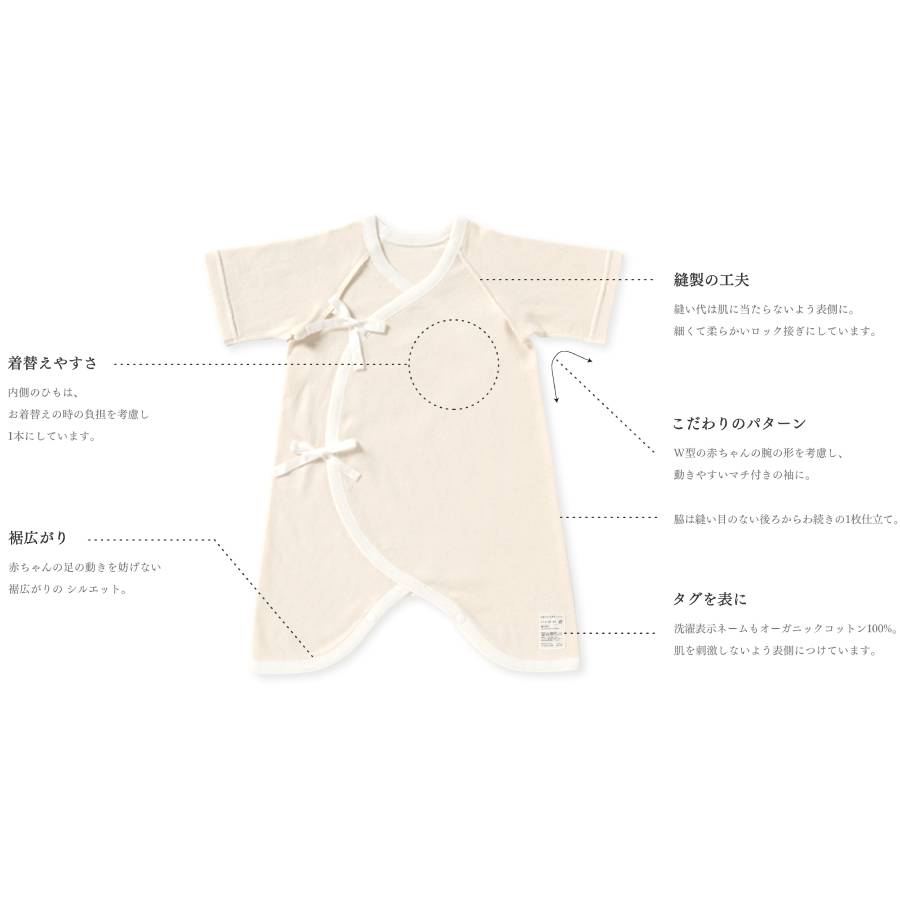 ＜プリスティン＞22世紀ベビーコンビ肌着2枚セット
