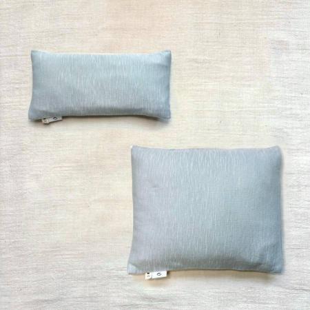 ＜ao×accos＞【目元・大判２点セット】米ぬか玄米カイロ（よもぎ入り）なめらか天竺　千草色