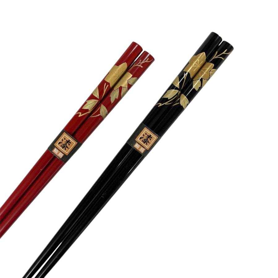 ＜ぬりもん＞輪島塗り箸　夫婦箸　鉄線蒔絵