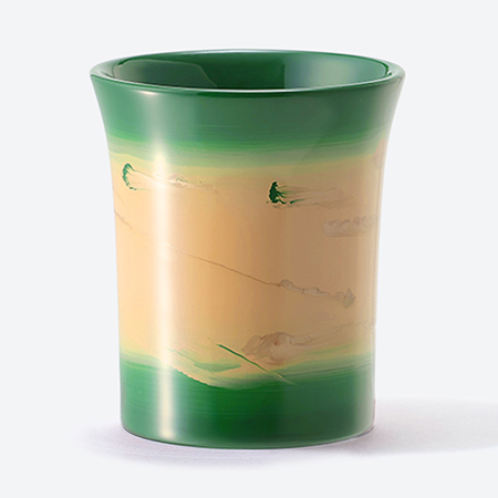 ＜采色塗なか門＞新湯呑　彩クラウド　グリーン