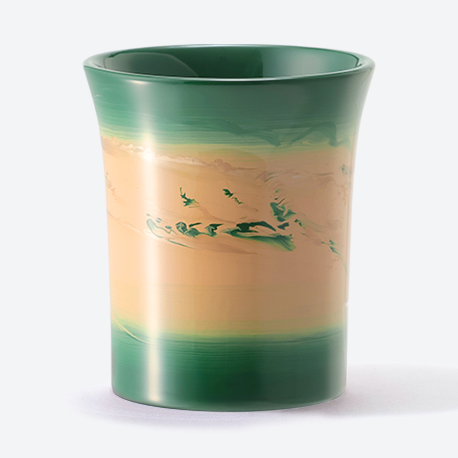 ＜采色塗なか門＞新湯呑　彩クラウド　グリーン