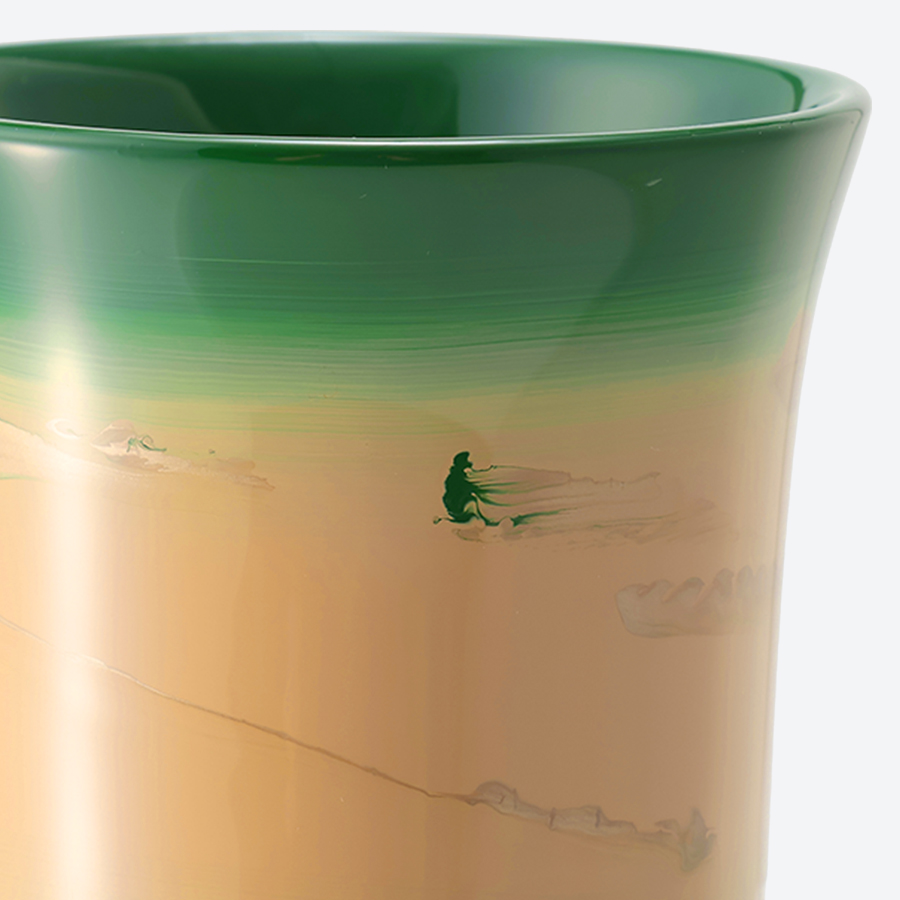 ＜采色塗なか門＞新湯呑　彩クラウド　グリーン