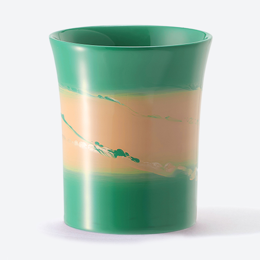 <采色塗なか門>新湯呑 彩クラウド シーグリーン