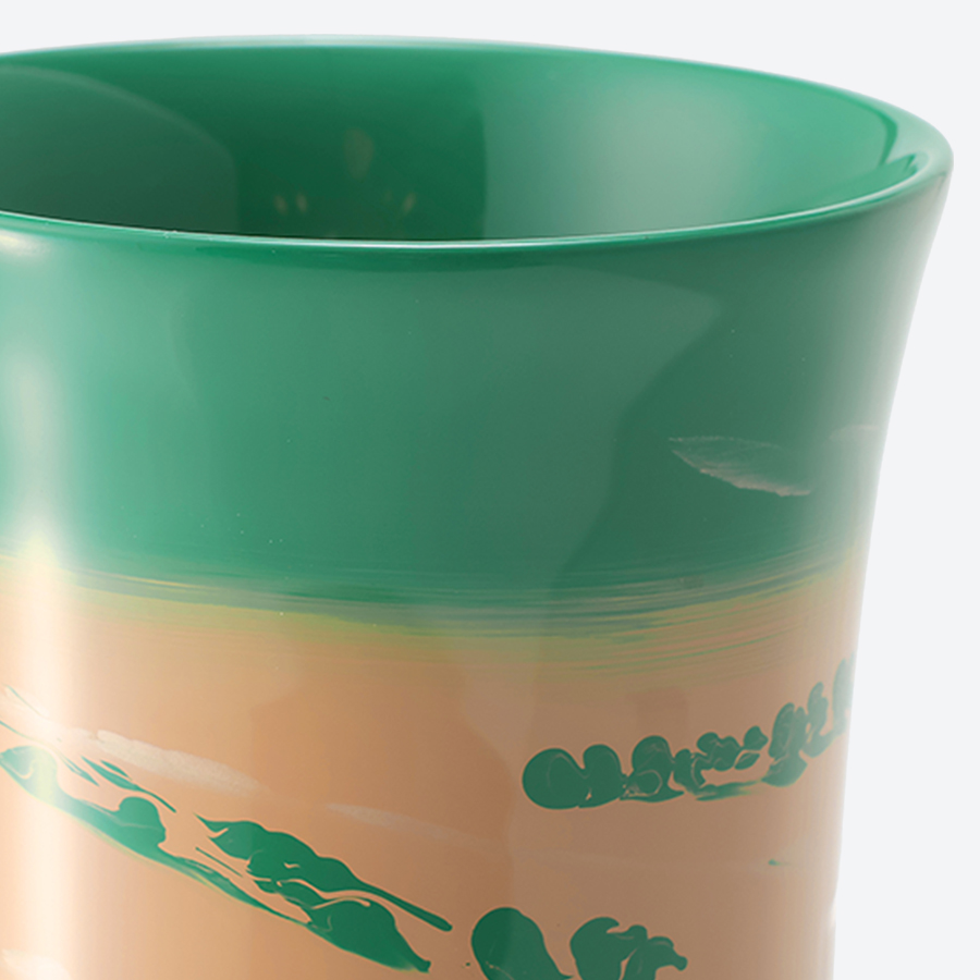 <采色塗なか門>新湯呑 彩クラウド シーグリーン