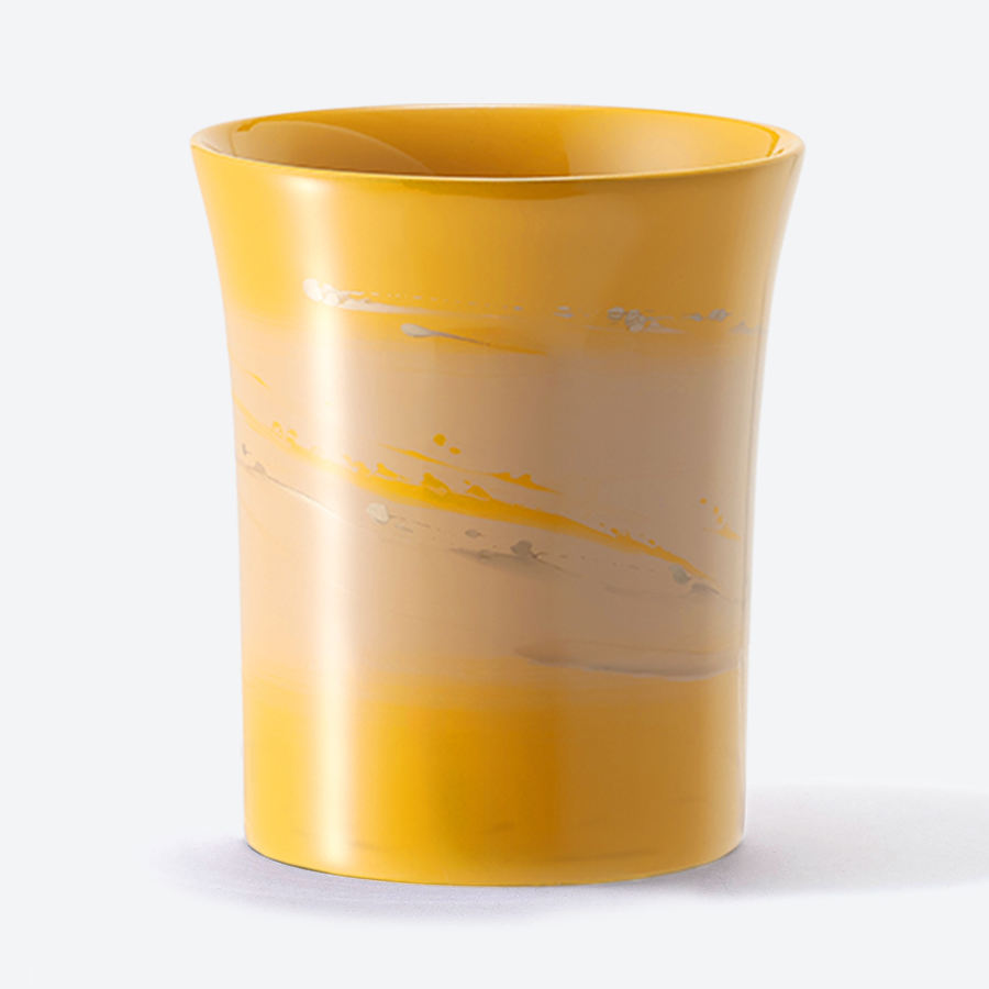 ＜采色塗なか門＞新湯呑　彩クラウド　黄色