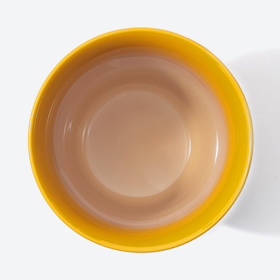 ＜采色塗なか門＞新湯呑　彩クラウド　黄色