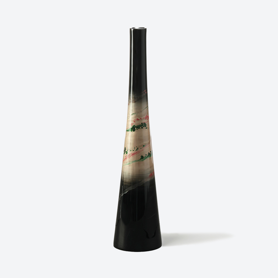 <采色塗なか門>山祥花器 パールクラウド シャンパンゴールド