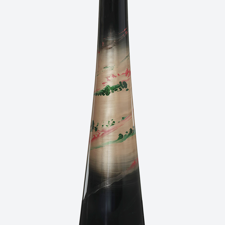 <采色塗なか門>山祥花器 パールクラウド シャンパンゴールド