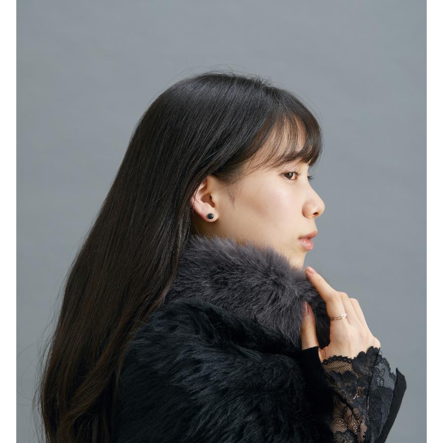 ＜ヌシヤ＞輪島でうまれた うるしのピアス　しっこく（黒）