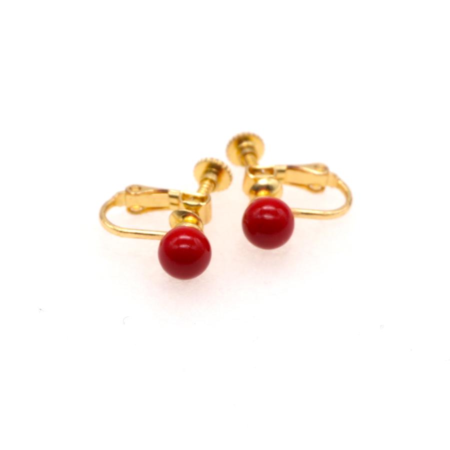 ＜ヌシヤ＞輪島でうまれた うるしのイヤリング　あかね（赤）