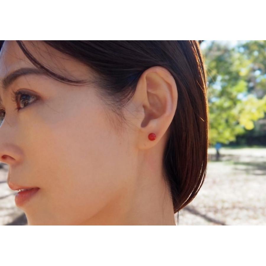 ＜ヌシヤ＞輪島でうまれた うるしのイヤリング　あかね（赤）