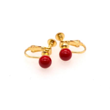 ＜ヌシヤ＞輪島でうまれた うるしのイヤリング　あかね（赤）