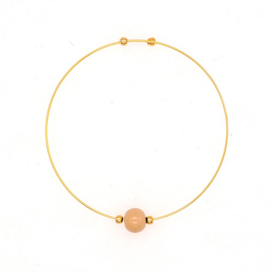 ＜ヌシヤ＞輪島でうまれた うるしのブレスレット　きぬ（白）