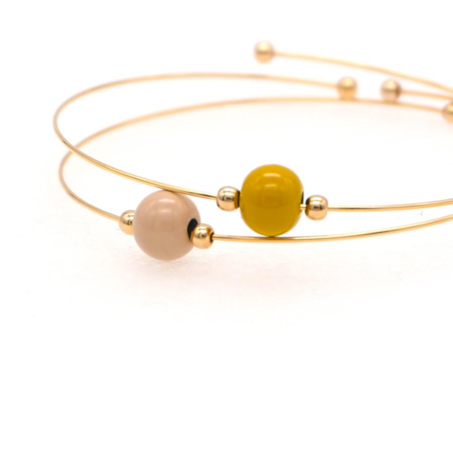 ＜ヌシヤ＞輪島でうまれた うるしのブレスレット　きぬ（白）