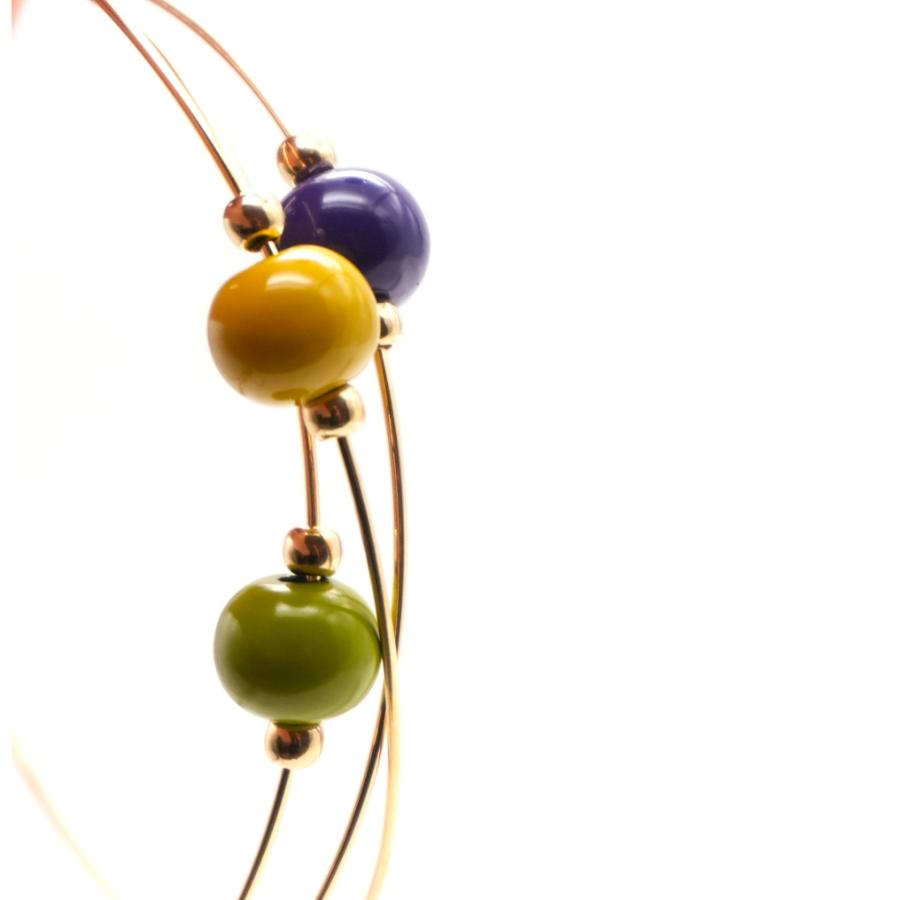 ＜ヌシヤ＞輪島でうまれた うるしのブレスレット　もえぎ（黄緑）