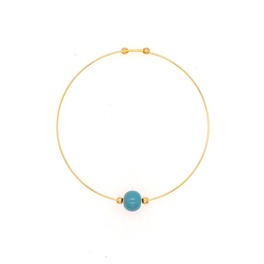 ＜ヌシヤ＞輪島でうまれた うるしのブレスレット　みなも（水色）