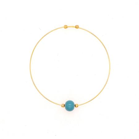 ＜ヌシヤ＞輪島でうまれた うるしのブレスレット　みなも（水色）