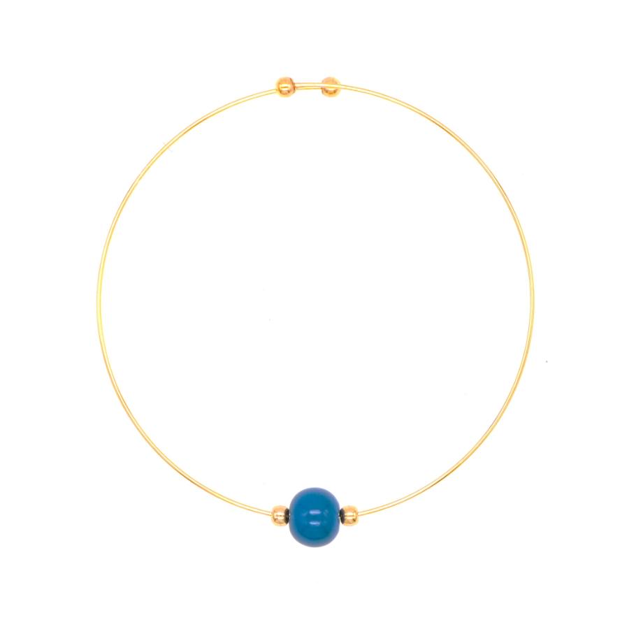 ＜ヌシヤ＞輪島でうまれた うるしのブレスレット　るり（青）