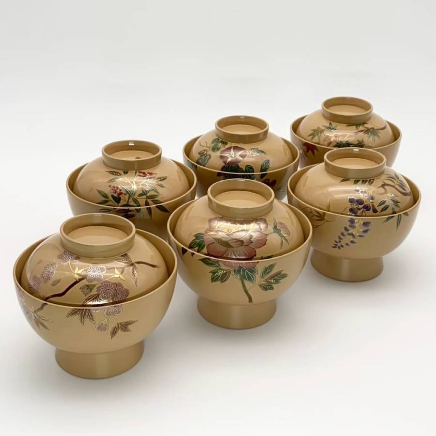<中島忠平漆器店>時代椀 桜
