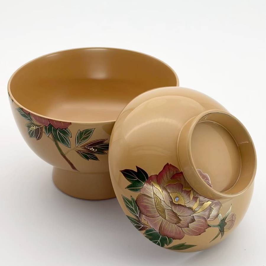 <中島忠平漆器店>時代椀 富貴