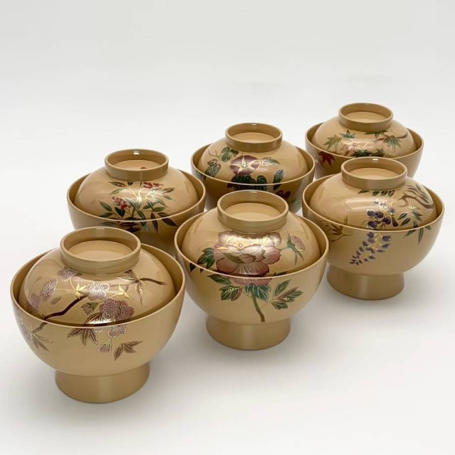 <中島忠平漆器店>時代椀 富貴