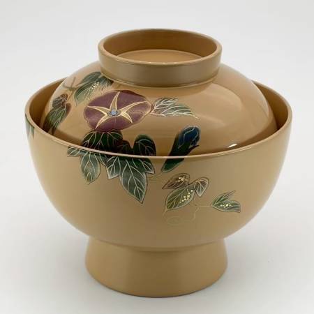 ＜中島忠平漆器店＞時代椀　朝顔