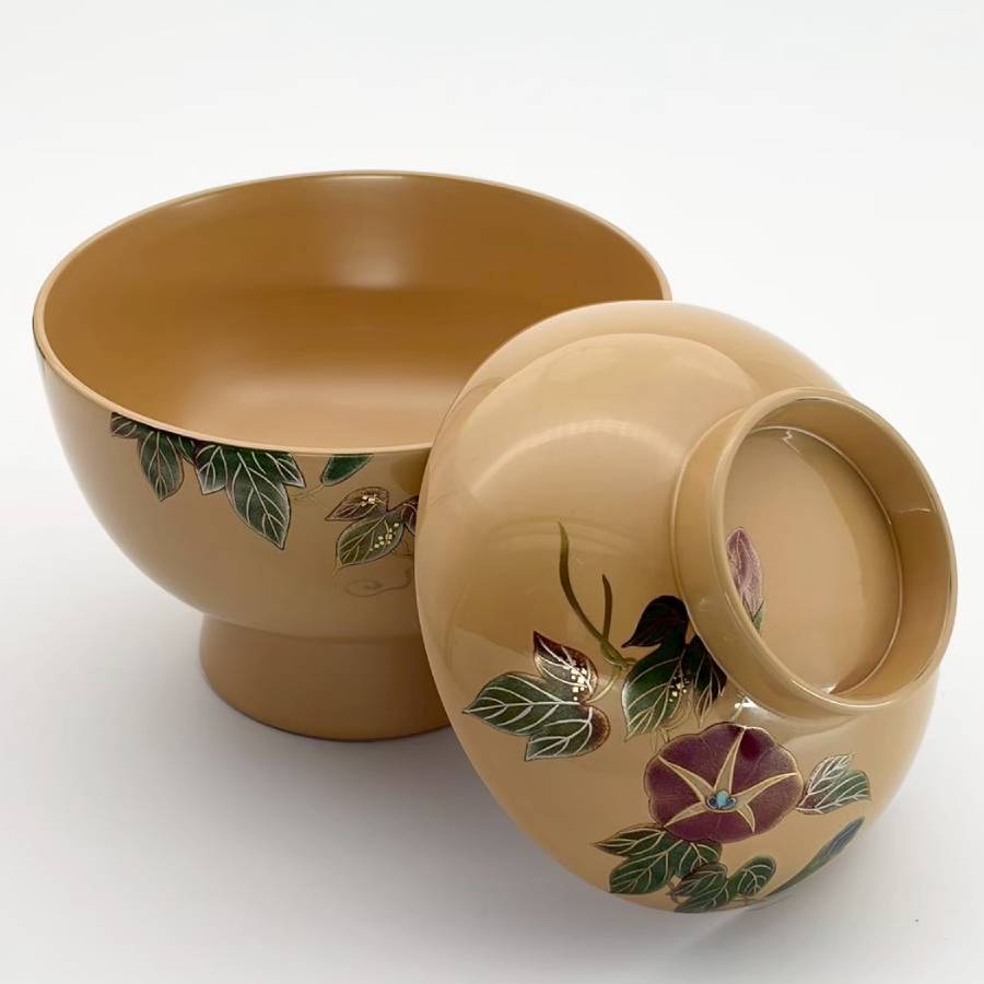 <中島忠平漆器店>時代椀 朝顔