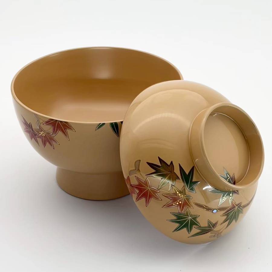 <中島忠平漆器店>時代椀 紅葉