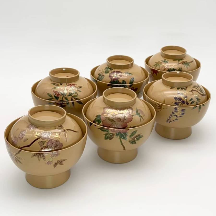 <中島忠平漆器店>時代椀 紅葉