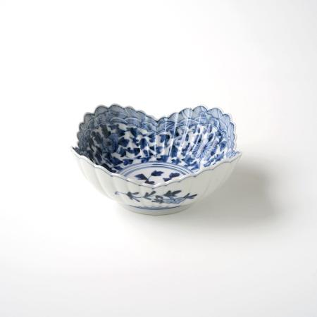 ＜山本 長左＞中鉢 桃華唐草