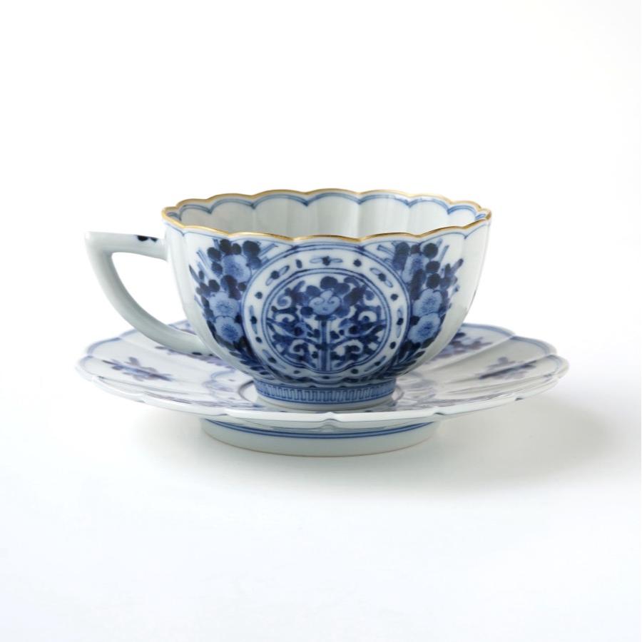 ＜山本 長左＞一客コーヒー　青花吉祥文