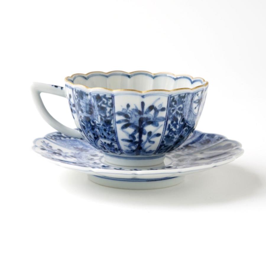 ＜山本 長左＞一客コーヒー　樹花文