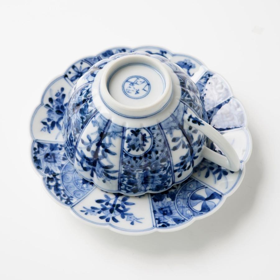 ＜山本 長左＞一客コーヒー　樹花文