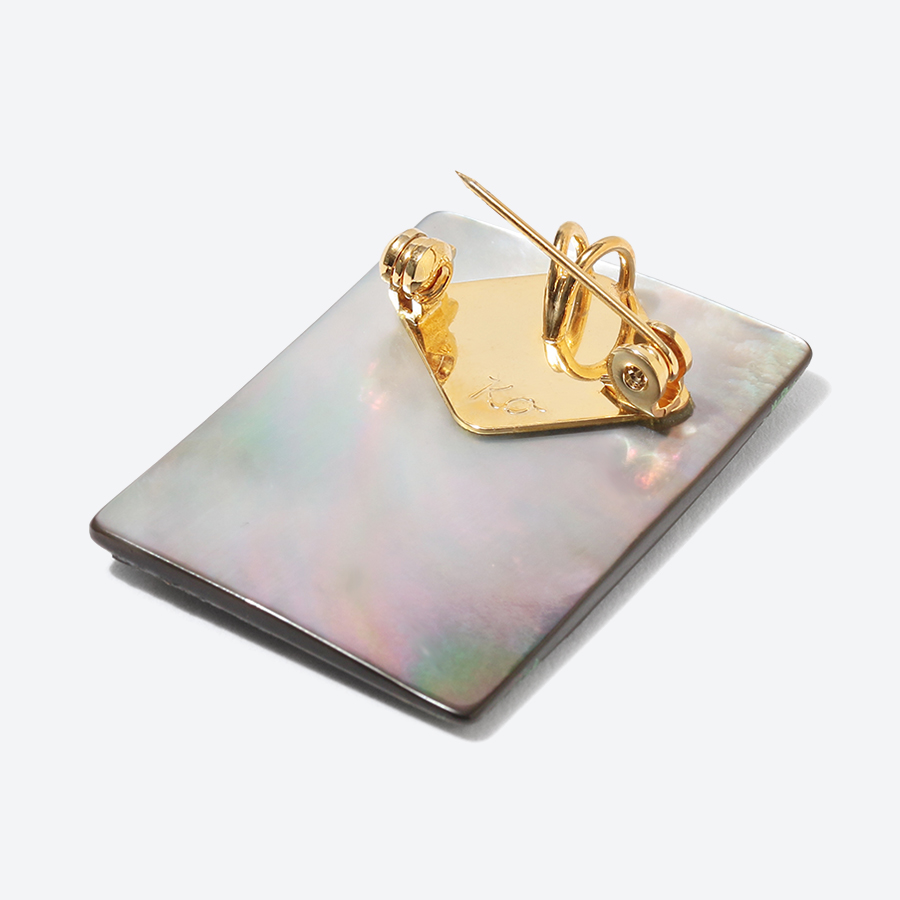 <Classic Ko>Lotus Square brooch