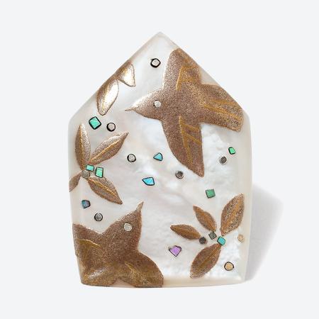 <Classic Ko>Bird & Leaf house brooch