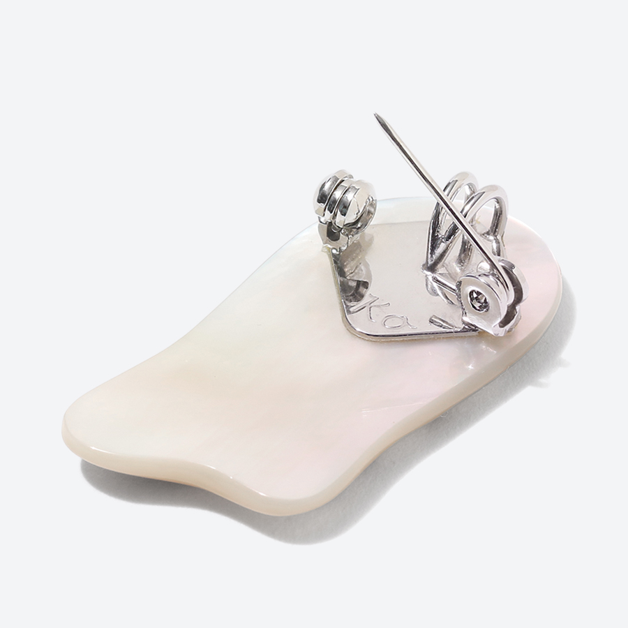 <Classic Ko>Owl White brooch