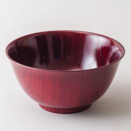 ＜漆芸 文平堂＞めん鉢　けやき　赤すり