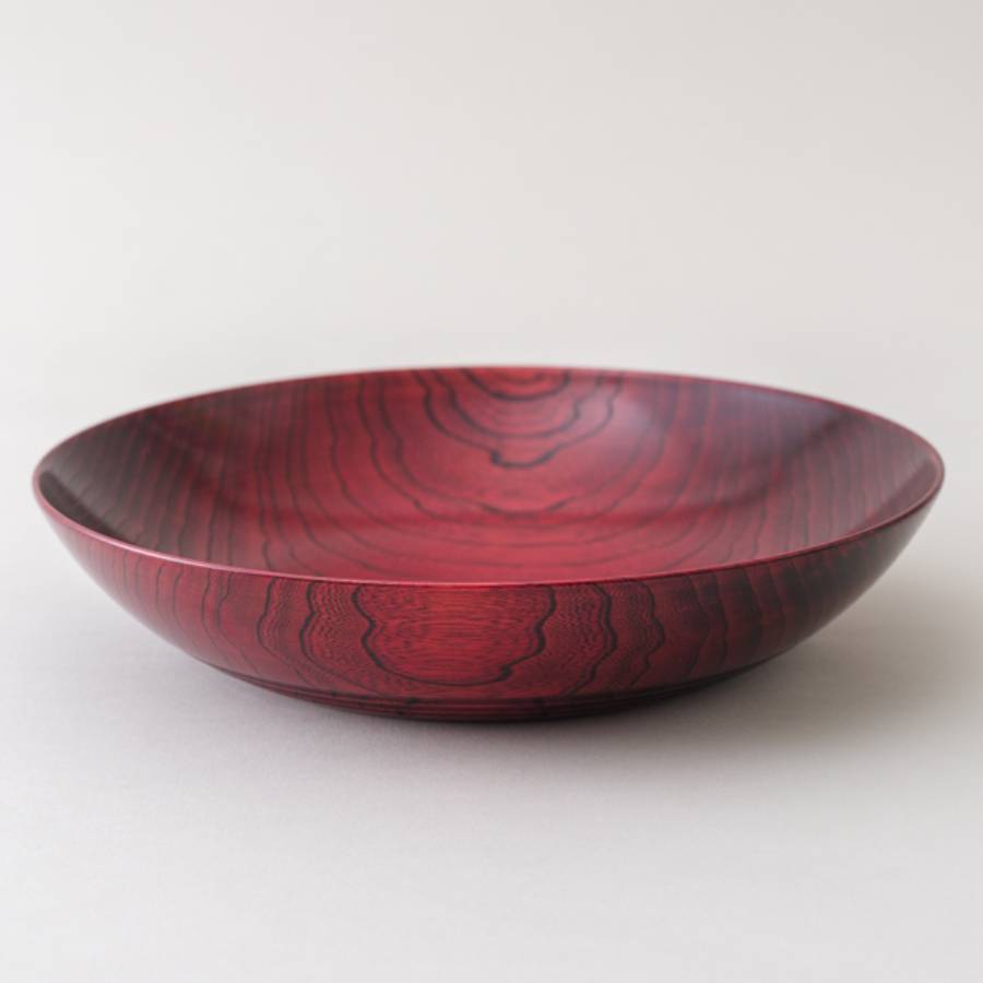 <漆芸 文平堂>9.0寸平筋ボール 栓 赤すり