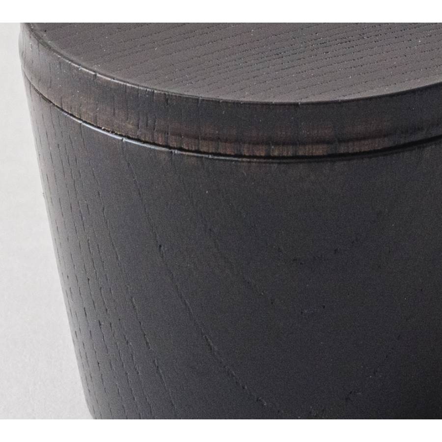 <漆芸 文平堂>旅のぐいのみ けやき 黒すり