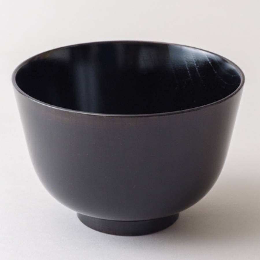 <漆芸 文平堂>深椀 けやき 黒すり