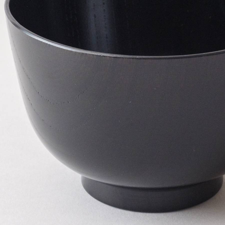 <漆芸 文平堂>深椀 けやき 黒すり