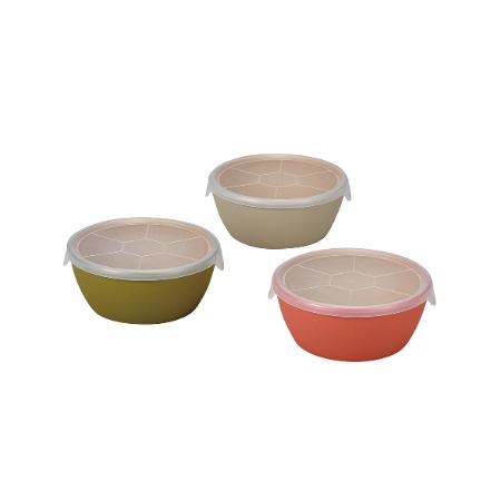 ＜earth color＞ラップフリーボウル3P