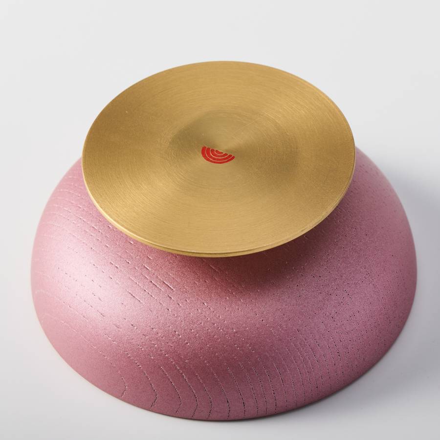 ＜浅田漆器工芸＞もてなしグラス　Round　シルキーピンクナチュラル