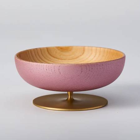 ＜浅田漆器工芸＞もてなしグラス　Round　シルキーピンクナチュラル